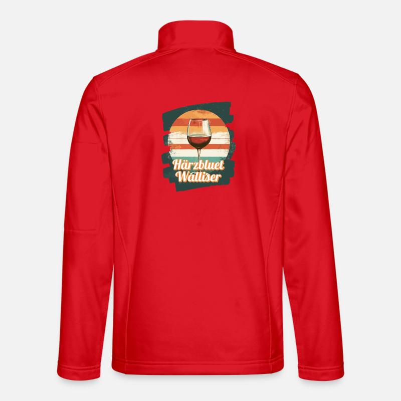 Härzbluetwalliser Walliser Wallis Schweiz - Unisex Softshelljacke - Rot