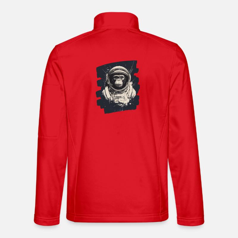 Affe Astronaut - Unisex Softshelljacke - Rot