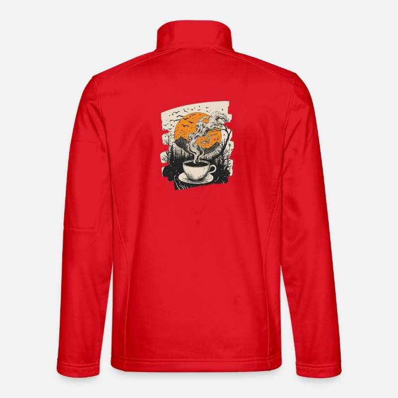 Coffee Coffee Coffee Lovers - Unisex Softshell Jacket - red