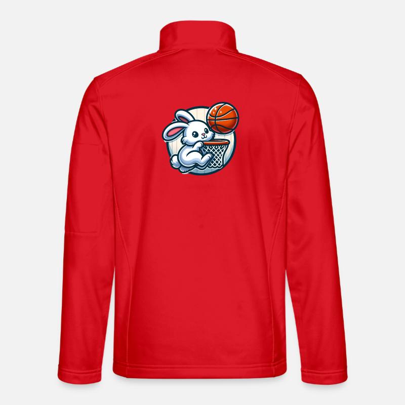 Niedlicher Korbjäger Hase - Unisex Softshelljacke - Rot
