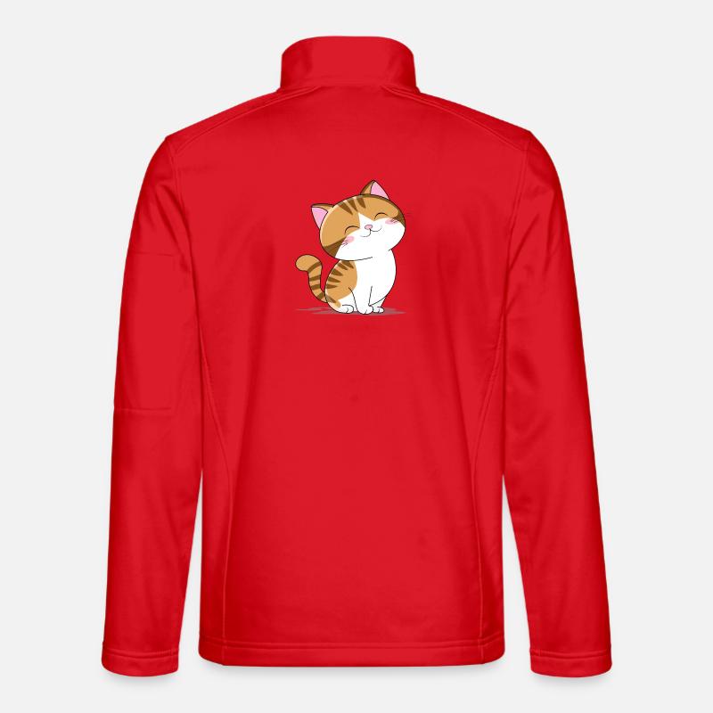 Süsse kleine Katze - Unisex Softshelljacke - Rot