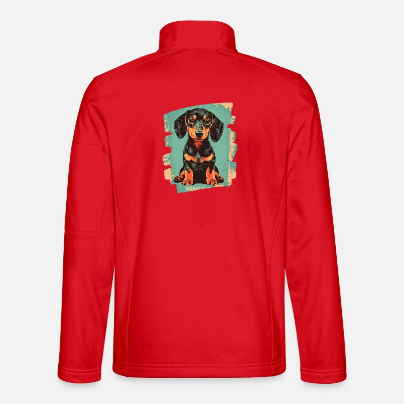 Teckel Dackel Veste en tissu softshell Unisexe
