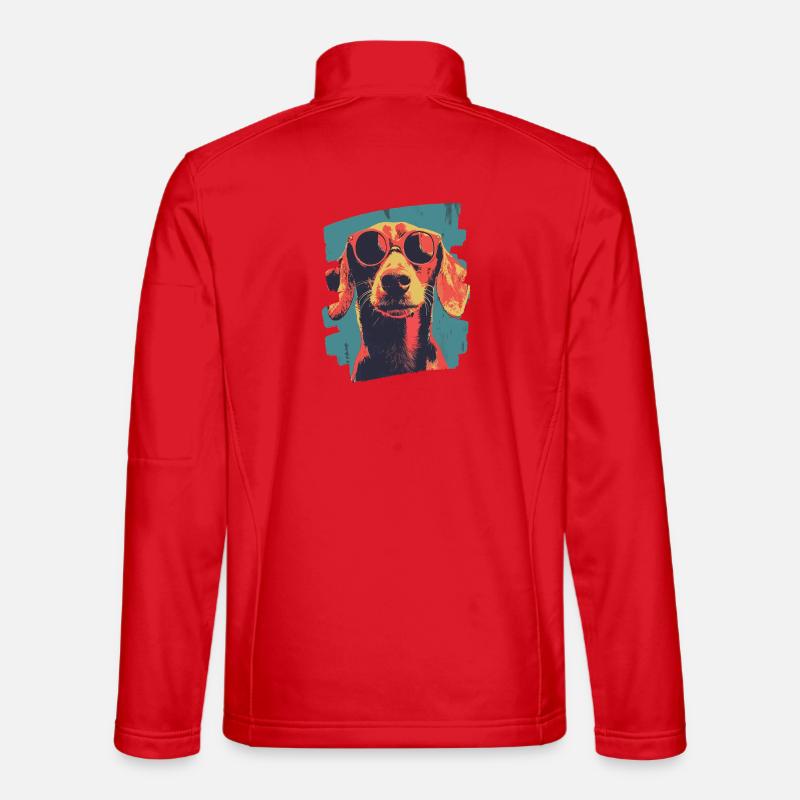 Dackel Dachshund - Unisex Softshelljacke - Rot