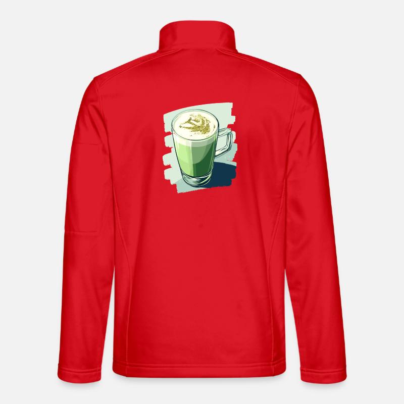 Matcha Latte Lover Green Tea - Unisex Softshell Jacket - red