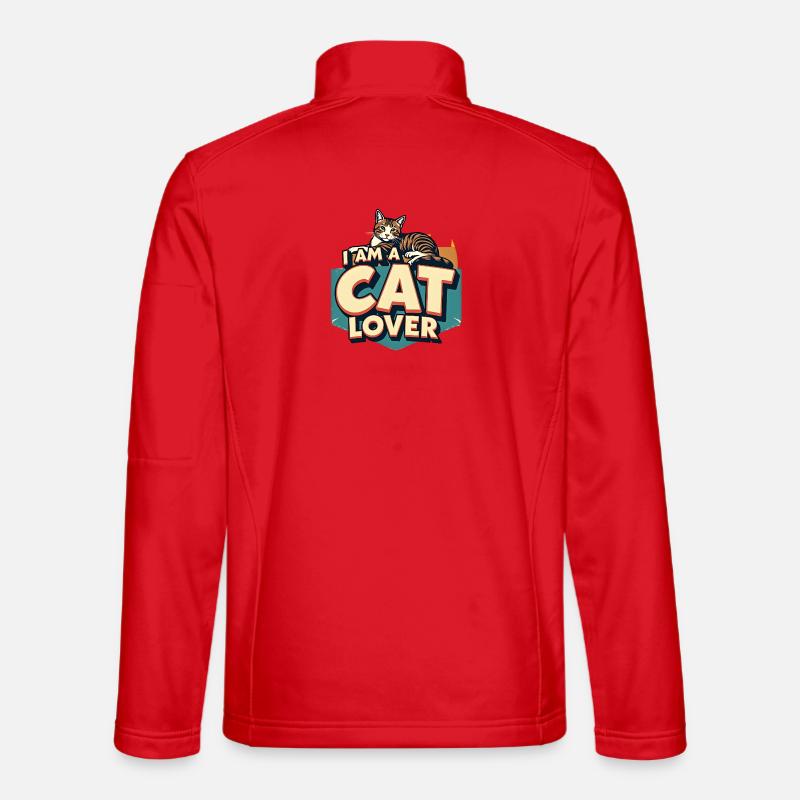 I am a Cat Lover - Unisex Softshell Jacket - red