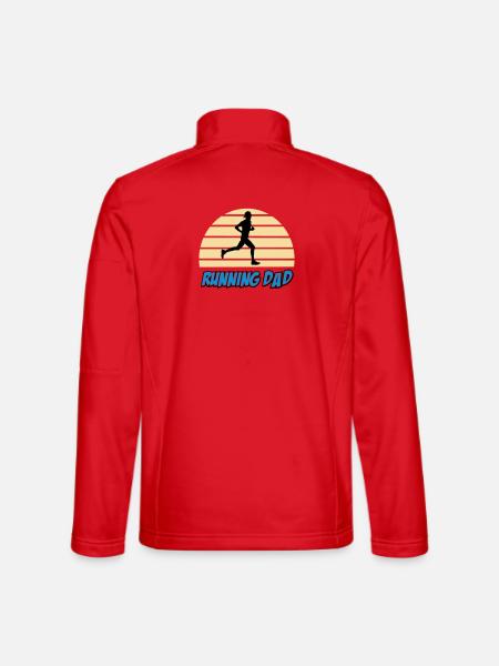 Running dad - Veste en tissu softshell Unisexe - rouge