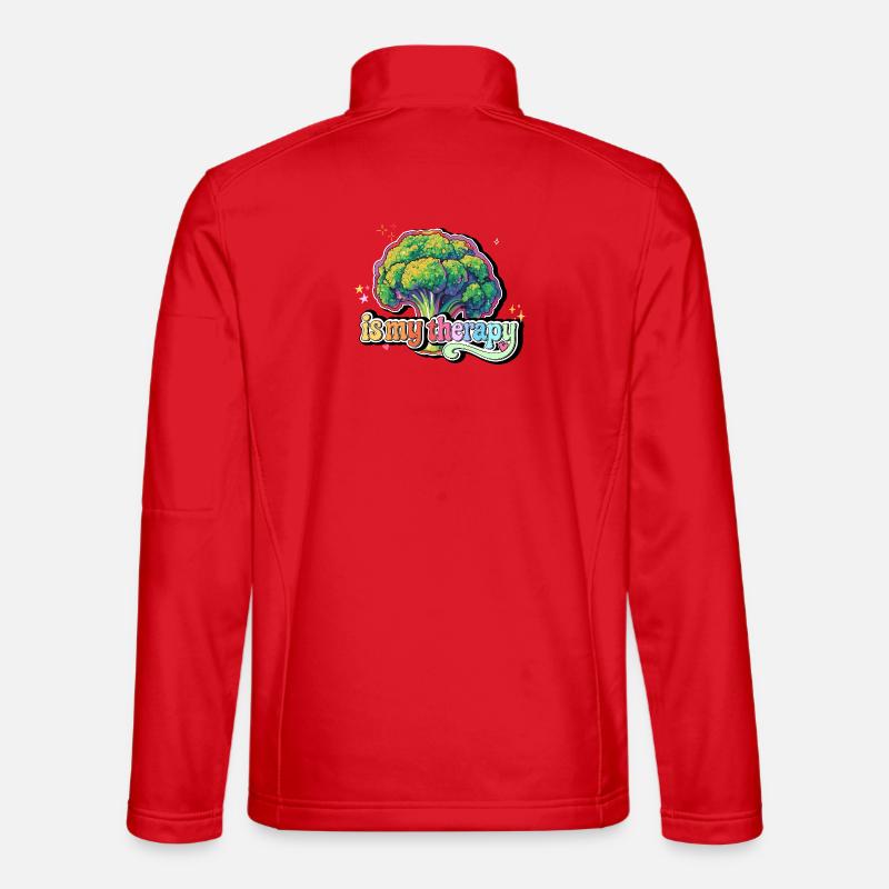 Broccoli is my therapy - Unisex Softshell Jacket - red