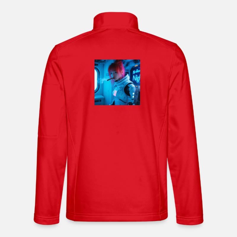 Space Soldier mit einer Zigarre Unisex Softshelljacke