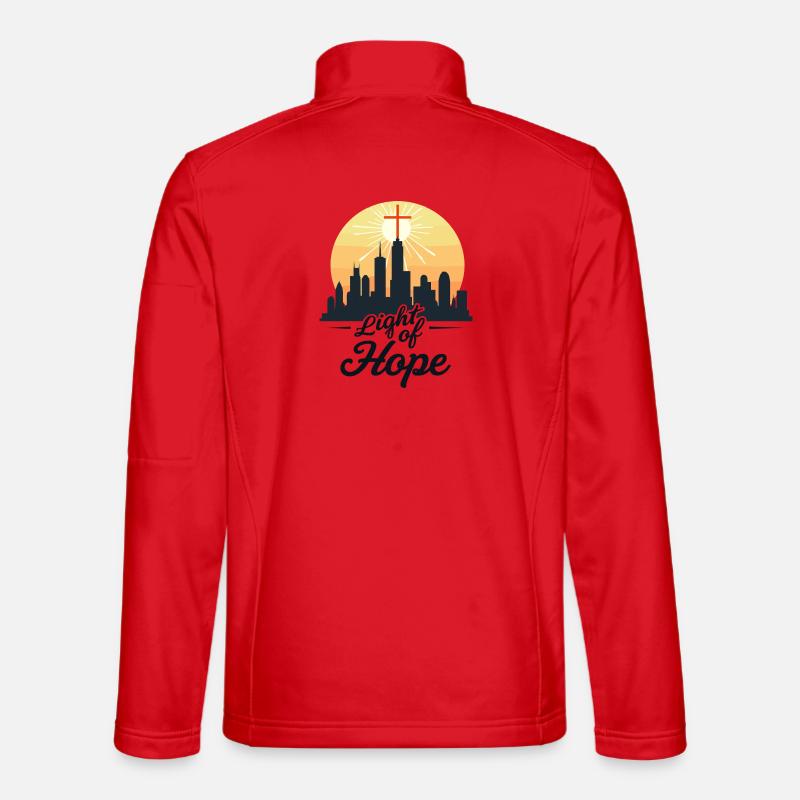 Licht der Hoffnung - Unisex Softshelljacke - Rot