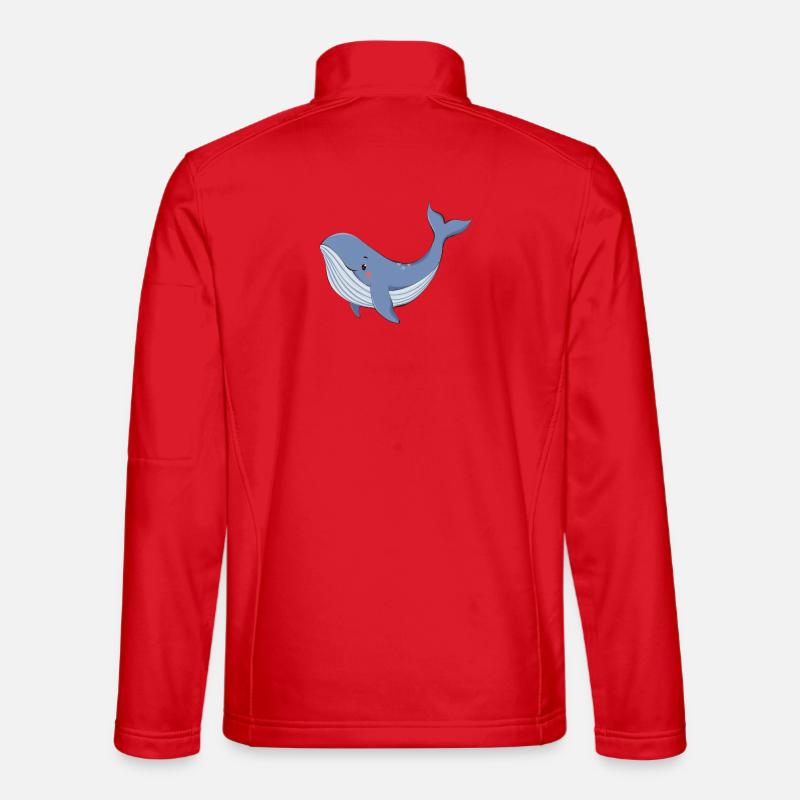 Blue whale - Unisex Softshell Jacket - red