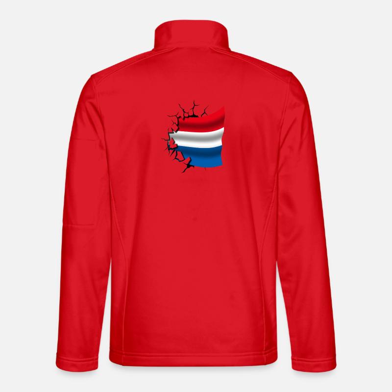 Bandera de Paises Bajos - Pays-Bas - Drapeau Veste en tissu softshell Unisexe