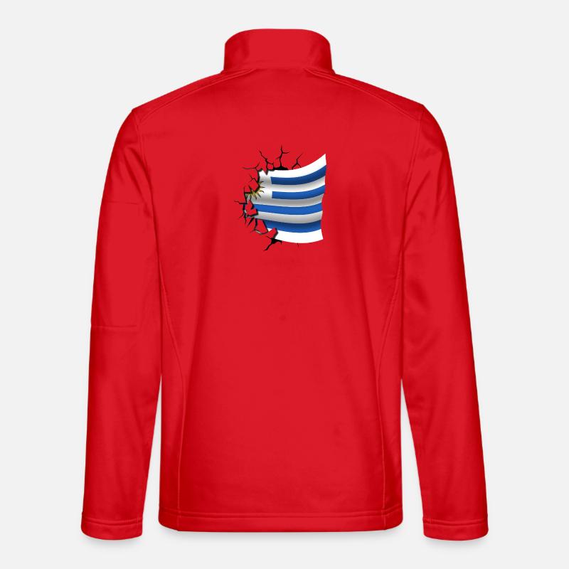 Drapeau de l’Uruguay - Uruguay - Drapeau Broken Design Veste en tissu softshell Unisexe