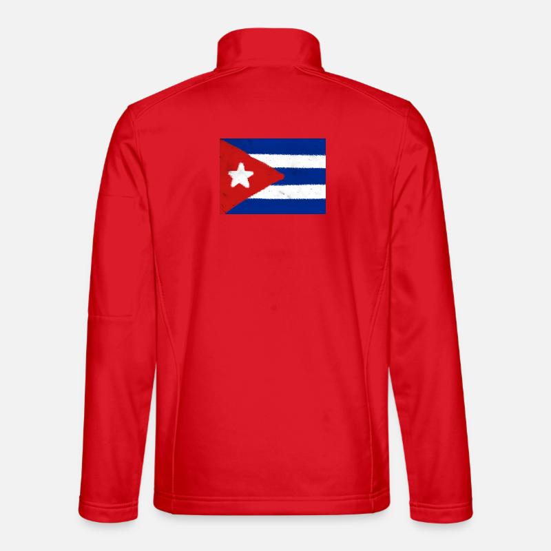 Flagge von Kuba - Unisex Softshelljacke - Rot