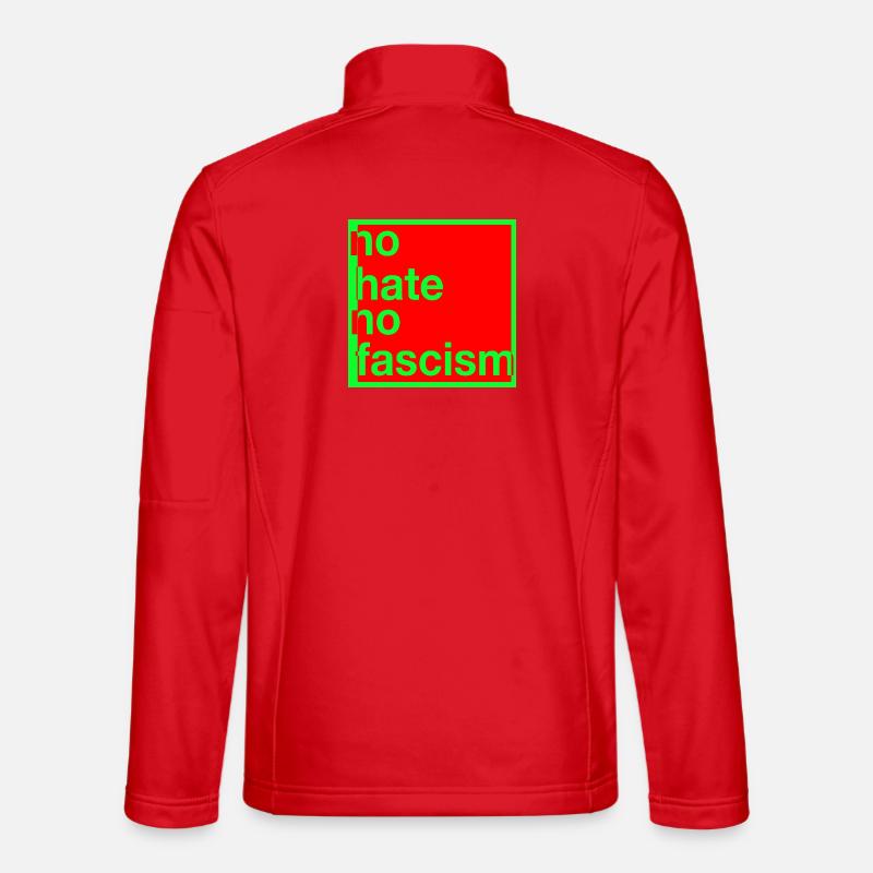 no hate no fascism - Unisex Softshell Jacket - red