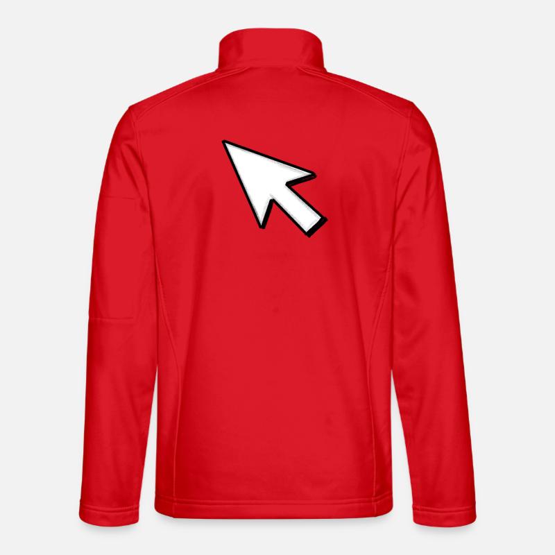 Cursor: Click mich! - Unisex Softshelljacke - Rot