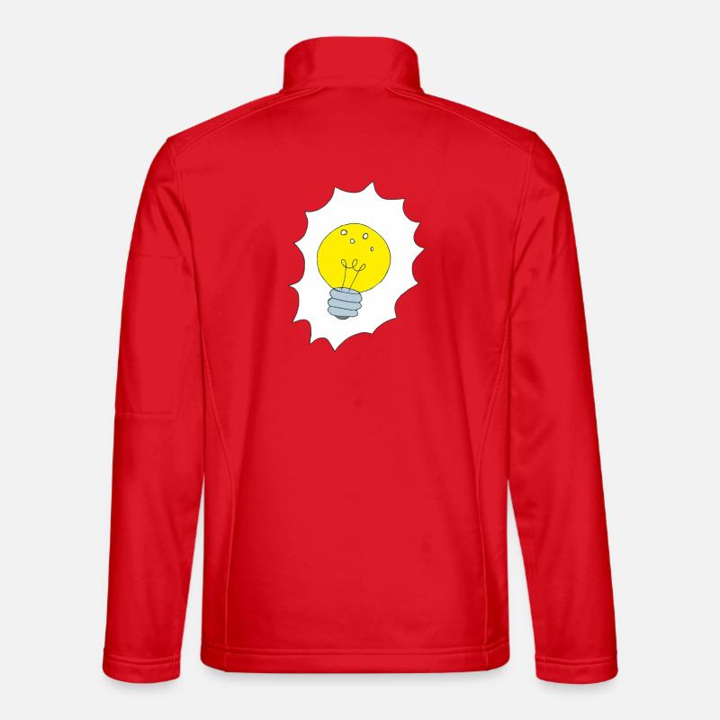 Creative Light Bulb Illustration - Unisex Softshell Jacket - red