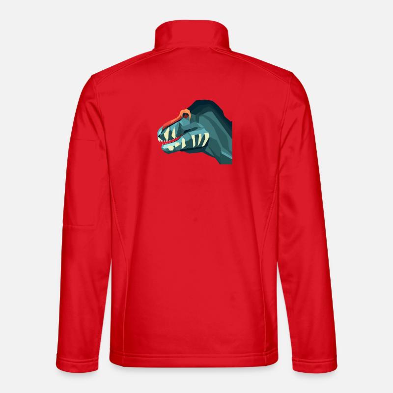 T. rex im geometrischen Stil - Unisex Softshelljacke - Rot