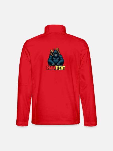 PAPATIENT - Humor Papa - Lustige Tiere - Unisex Softshelljacke - Rot