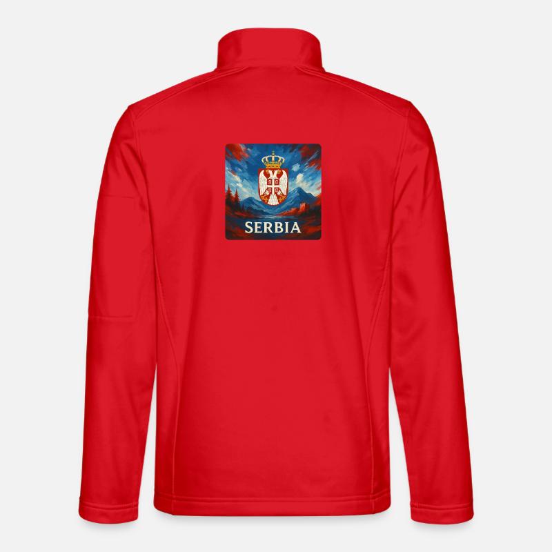 Serbian Legend Design - Unisex Softshell Jacket - red