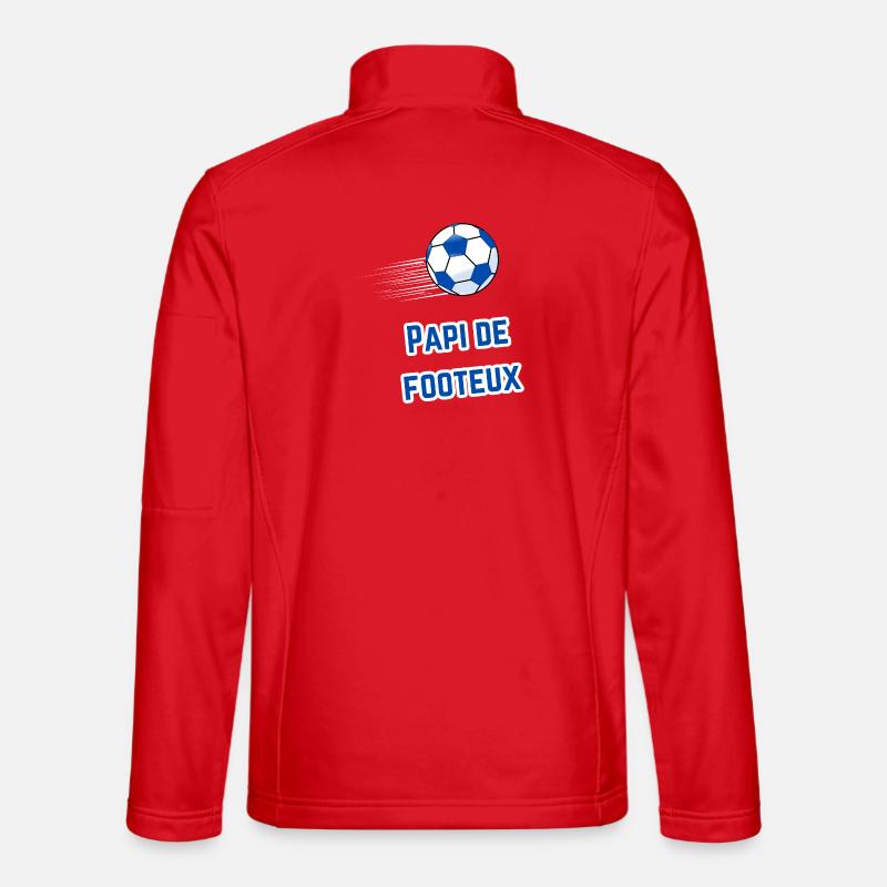 Tee-Shirt Papi Supporter Footeux - Veste en tissu softshell Unisexe - rouge
