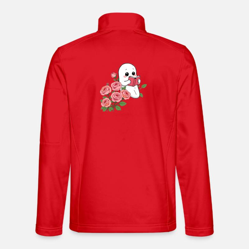 Ghost reads a book Unisex Softshell Jacket