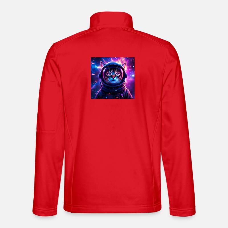 Chat de l’espace - Veste en tissu softshell Unisexe - rouge