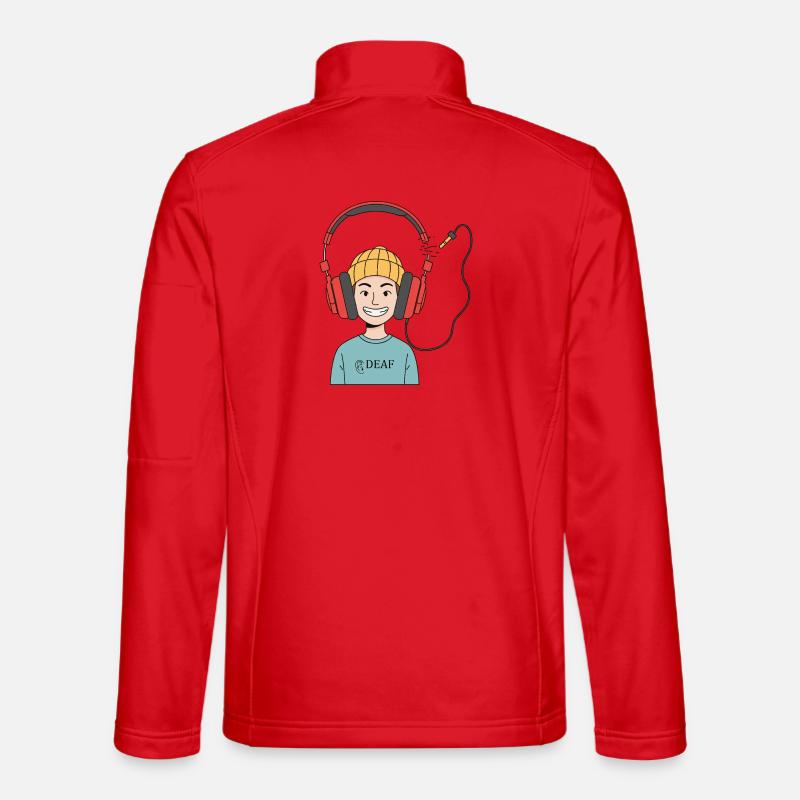 Deaf & Happy - Unisex Softshelljacke - Rot