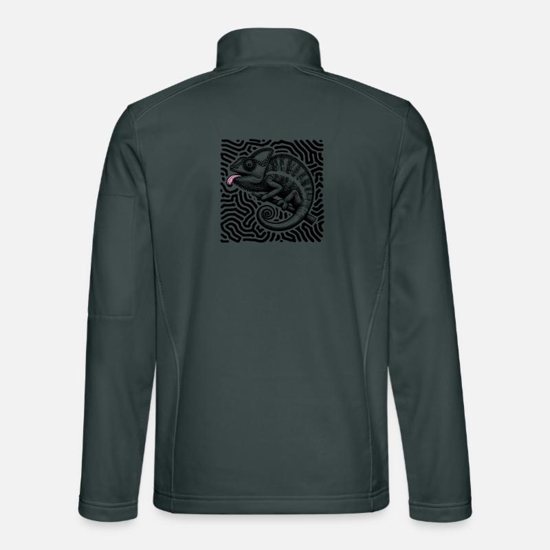 Chamäleon Psychedelisches Labyrinth Kunst Unisex Softshelljacke