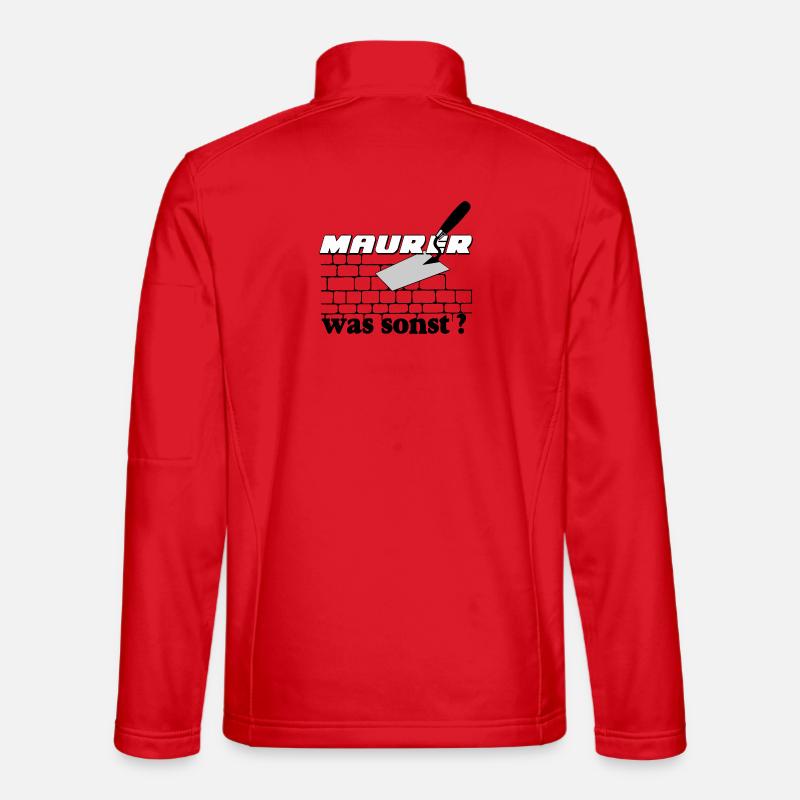 Masonry Construction Logo - Unisex Softshell Jacket - red