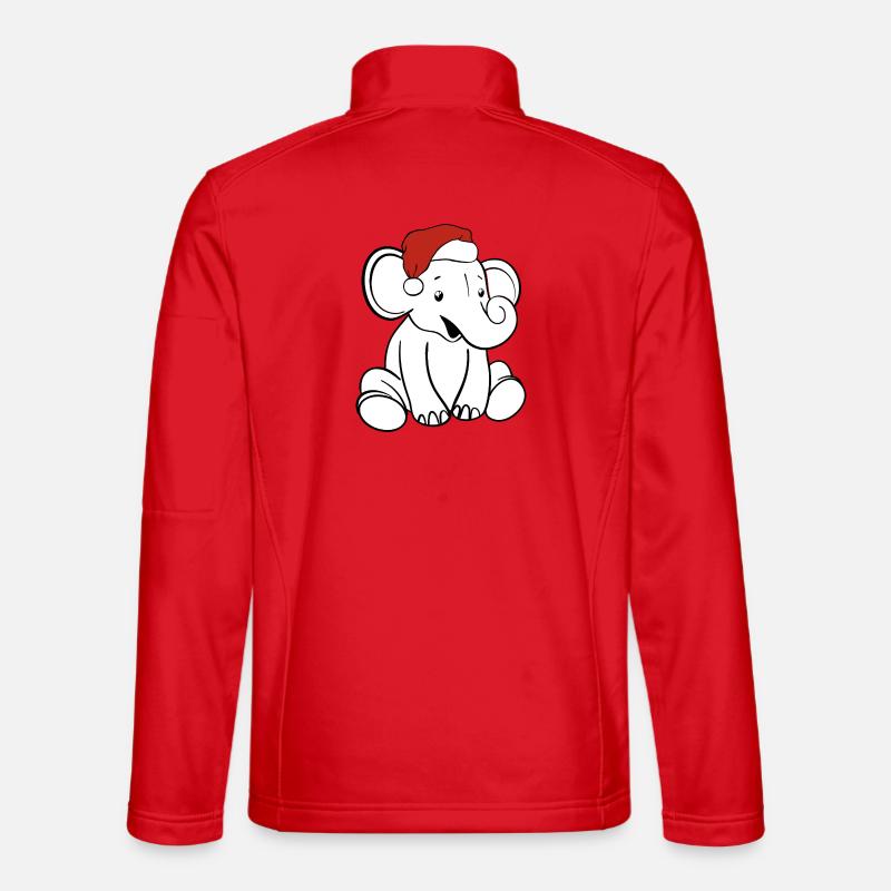 Éléphant Bébé Noël Veste en tissu softshell Unisexe