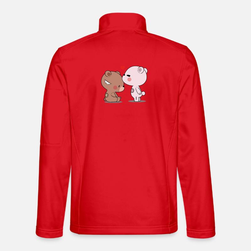 Affectionate Bears and Friends - Unisex Softshell Jacket - red