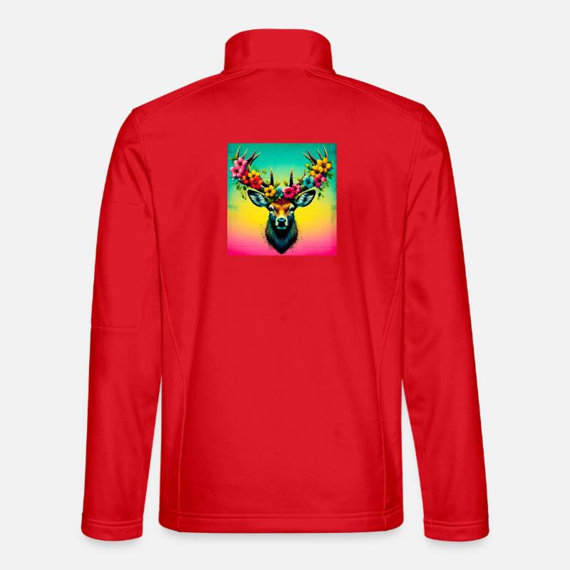 Hirsch - Unisex Softshelljacke - Rot