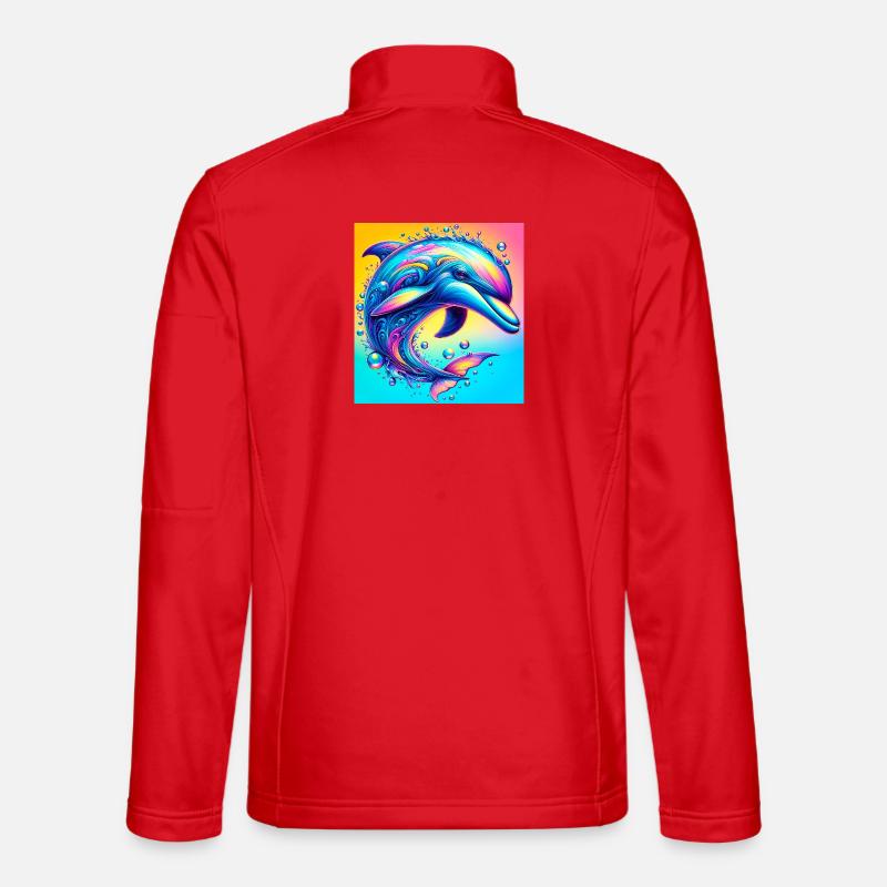 Delfin - Unisex Softshelljacke - Rot