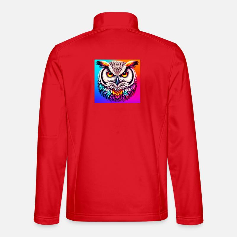 owl - Unisex Softshell Jacket - red