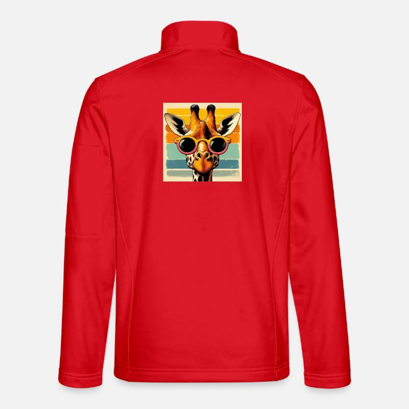 giraffe - Unisex Softshell Jacket - red