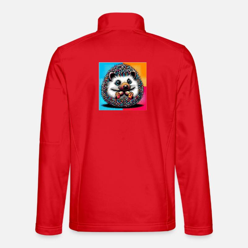 hedgehog - Unisex Softshell Jacket - red
