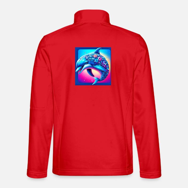Delfin - Unisex Softshelljacke - Rot