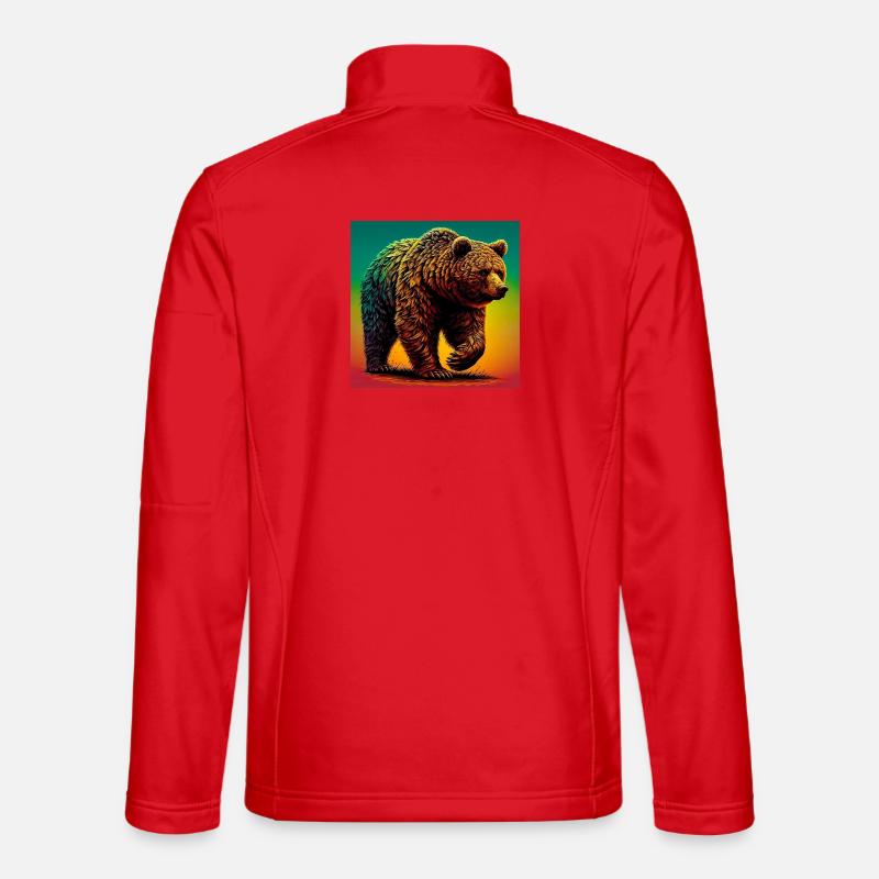 bear - Unisex Softshell Jacket - red
