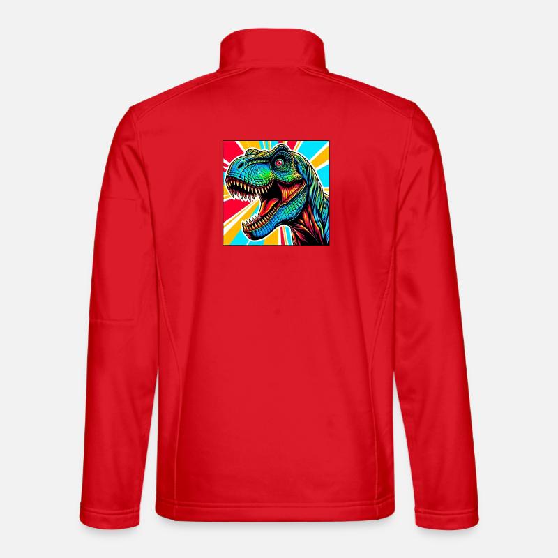 Dinosaurier - Unisex Softshelljacke - Rot