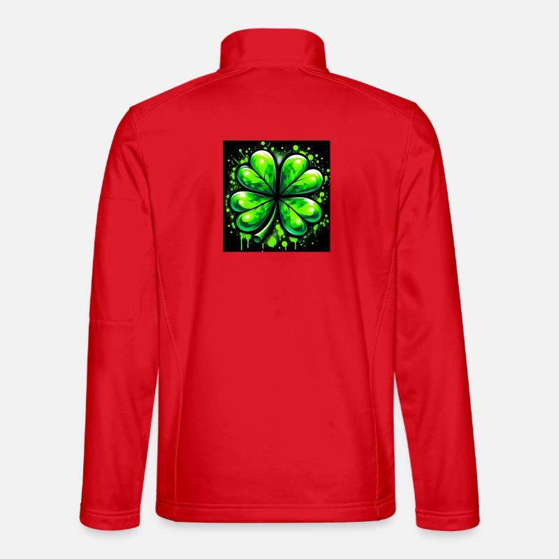 Four-leaf clover - Unisex Softshell Jacket - red