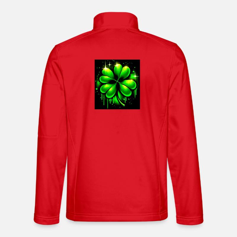 Four-leaf clover - Unisex Softshell Jacket - red