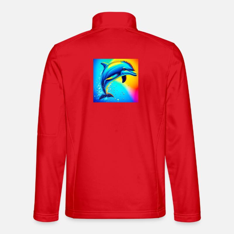 dolphin - Unisex Softshell Jacket - red