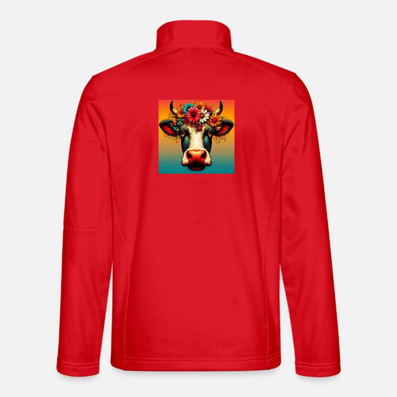 cow - Unisex Softshell Jacket - red