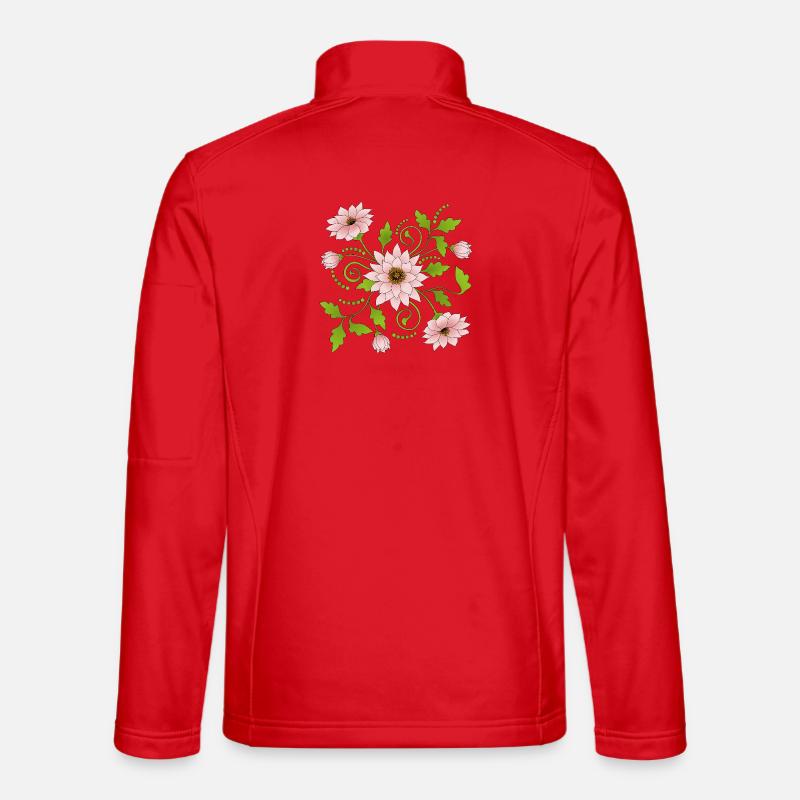 Blumen - Unisex Softshelljacke - Rot