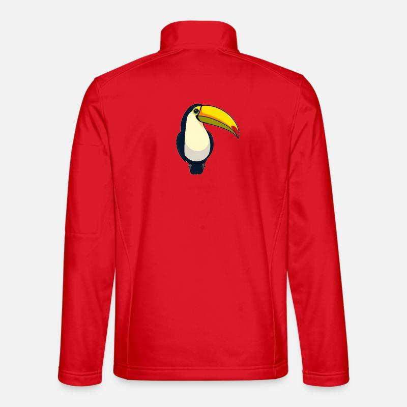 Tukan Vogel - Unisex Softshelljacke - Rot