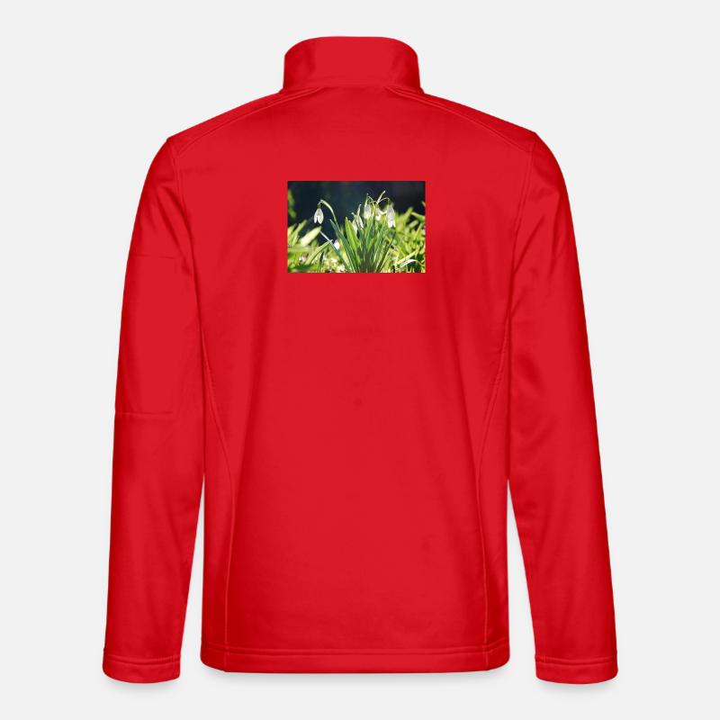 Schneeglöckchen Frühling Blüte Design - Unisex Softshelljacke - Rot