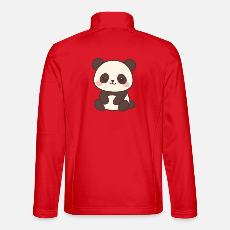 Cute Panda Kids Design Unisex Softshell Jacket
