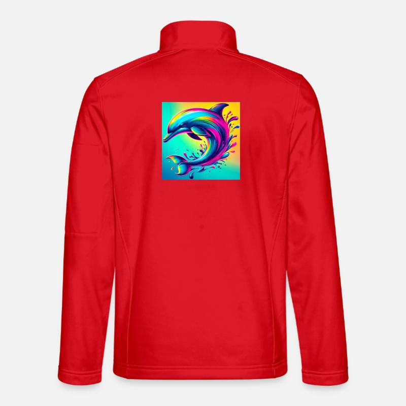 dolphin - Unisex Softshell Jacket - red