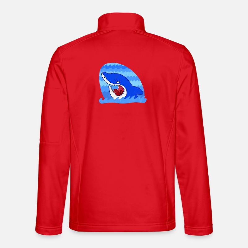 Grim Shark - Unisex Softshell Jacket - red