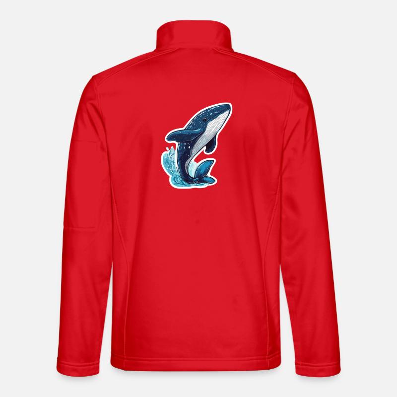 whale - Unisex Softshell Jacket - red